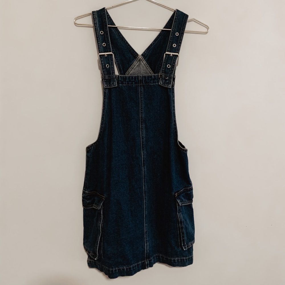 Denim overall dress